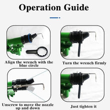 IMOSEI Heavy-Duty Metal Pulse Sprinkler, Lawn Sprinkler Gun, with 18mm/20mm/22mm Replacement Nozzle, Range Diameter 40-100 Meters, Working Pressure Adjustable 4-8bar, for Outdoor Use