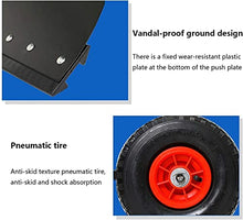 Snow Shovel with Wheels Heavy-Duty Wheeled Snow Shovel Adjustable Aluminum Alloy Handle Efficient Snow Removal Tool Suitable for Cleaning Lanes Roads Sidewalks Snow Pusher