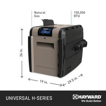 Hayward H-Series Natural Gas Pool Heater for Inground Pools 150,000 BTU