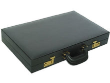 Zaza & Sacci Leather/Microfiber Backgammon Set 23" Large Attache Case Black