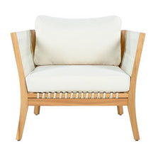 Christopher Knight Home Simmi Set of 2 Patio Acacia Wood Club Chair with Rope Woven Armrest & Backrest, Lounge Chair Outdoor with Weather-Resistant Cushions, Deep Seating Accent Chair, Natural+Beige