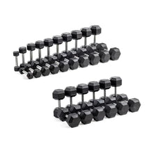 Bells of Steel Hex Dumbbells Set 5-50lb Rubber 10 Pairs