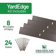 Dreamscape YardEdge Aluminum Landscape Edging Kit - 8 Strips, 6ft Each (48ft Total), Bronze Duraflex Paint - Professional Quality Landscaping Border, Metal Divider for Lawn, Garden, Flowerbed