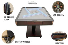 usamjtable American Style Ultra-Thin Automatic Mahjong Table with 36mm Numbered Tiles and Reversible Cover