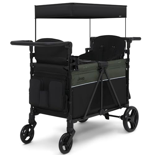 Delta Children Jeep Aries Stroller Wagon Convertible Seats Black/Green