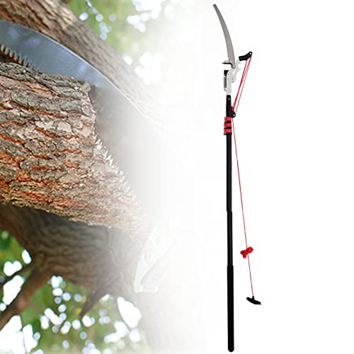 Telescopic Tree Pruner, Pole Pruning Saw Tree Pruner Pole Extendable Limb Saw and Trimmer Working Height Extendable Gardening Tool -18FT