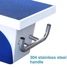 LYJIANGXIN 20in x 20in Swimming Starting Block, 304 Stainless Steel Non-Slip Diving Boards, Stainless Pool Jumping Platform with 15° Inclined, One Step Diving Starting Block for Swimming Competition