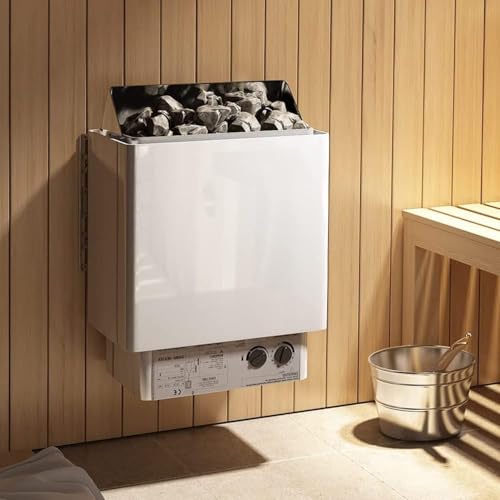 GTANND Sauna Stove Sauna Steam Room Heating Equipment,Stainless Steel Electric Sauna Stove,Dry Steam Bath Sauna Stove,Electric Sauna Heaters,Promote Body Sweating and Excretion 9.0KW/220V
