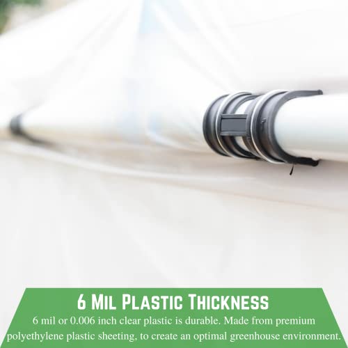 Farm Plastic Supply Clear Greenhouse Plastic Sheeting 6 Mil 54' x 75' UV Resistant