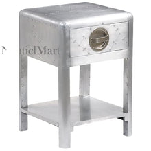NauticalMart Aluminium Side Table 1 Drawer