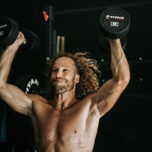 TITAN Urethane Dumbbells 85 LB Pair Black