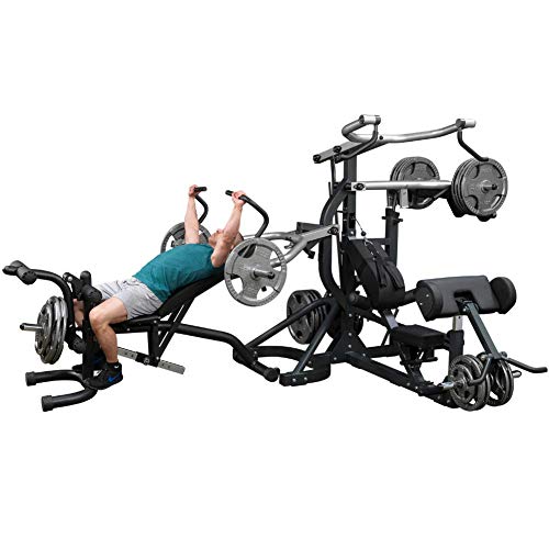 Body-Solid Free-Weight Leverage Gym with Squat Attachment Black