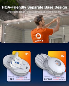 Lumary Permanent Outdoor Lights Max, 105FT with 80 LED Eave Lights 4800LM