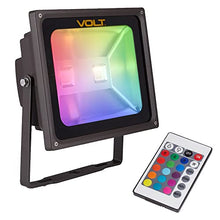 VOLT 12V Color Changing RGBW 30W LED Flood Light with Yoke Mount (Bronze)