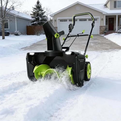 CUTANGELAR Electric Snow Blower Pro, 40V Battery Snow Blower, with A 20-inch Path and 10-inch Depth. Designed for Efficient Snow Removal On Driveways, Parking Lots, and Larger Areas.