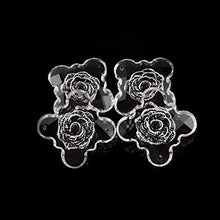 45MM Rose Cross Glass Hanging Prism Suncatchers Crystal Trimming in 2 Holes Glass Lighting Drop Pendants,50pcs