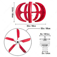 SHENGSHIYU Vertical Axis Wind Turbine,Wind Power Generator Kit for Street Lights and Home Power Supply,Vertical Axis Wind Power Generation,5 Nylon Blades,Start-Up Wind Speed 1.5~2m/s 3000W-48V