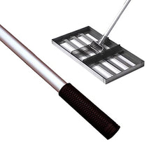 Aikimfuly Lawn Level Rake Garden Grass, Lawn Leveling Rake-Ground Plate Flat Sand Grass Crusher, Stainless Steel Leveler Drag Mop, Heavy Duty Large Capacity Lawn Push Tool