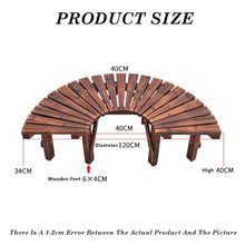 BXKCFYBSQ Tree Bench Wrap Around,Semi Circle Solid Wooden Bench Seat,Outdoor Furniture Decoration Seating,Shape Extends Infinitely,for Park Yard Lawn