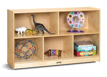 Jonti-Craft Low Single Mobile Storage Unit Shelves Yellow