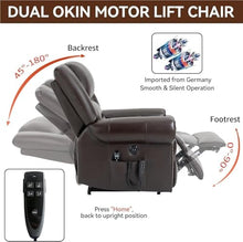 UOPYNE Dual Motor Power Lift Recliner with Massage Heat & Lay Flat
