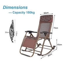 LHDDAGQAX Zero Gravity Chair Rocking Chair Outdoor Garden Relax Comfortable for Adults | Folding Sun Lounger Chair Deck Chair Recliner Chair with Cushion Patio Porch Garden Lawn Camping Chaise Lounge
