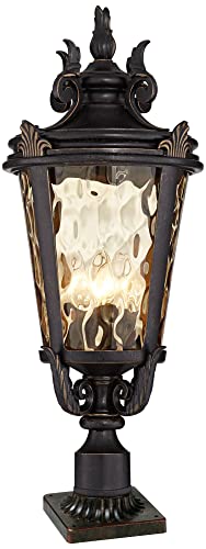 Casa Marseille 29 3/4" Veranda Bronze Outdoor Post Light with Pier Mount