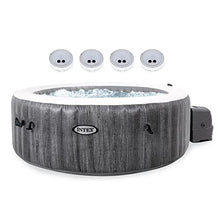 Intex PureSpa Plus Inflatable Hot Tub with LED Light Gray
