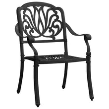 HGPOTUY 3 Piece Cast Aluminum Bistro Set Black