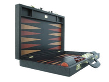 Zaza & Sacci Genuine Leather Backgammon Attache 23" Double-Grip Handle Black