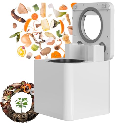 3.3L Smart Compost Bin Outdoor/Indoor, Odorless Intelligent LED Display, Turn Food Waste to Fertilizer for Garden, Food Waste Compost Machine,110V