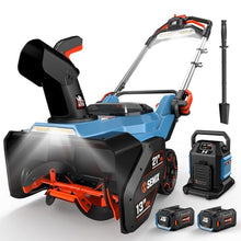 SENIX 60V 21" Cordless Snow Blower, 16000mAh Batteries & Dual Port Charger