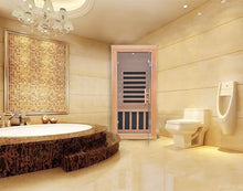IKTG Infrared Sauna Room Low Magnetic Graphene Heating Canadian Hemlock Khaki