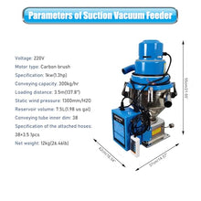 Yokoma Vacuum Loaders Vacuum Feeder Auto Material Loader 300G Hopper Feed Machine Suction Feeding Machine Plastic Suction Feeder for Feeding Plastic Granules, 220V Single-Phase