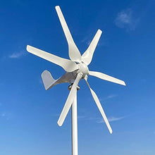NINILADY 600w Wind Turbine Generator 12V 24V Free Alternative Energy Windmill Turbines with MPPT Controller 6 Blades (12V with MPPT Controller)