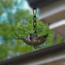 ntumLeap Rain Chain,Iron Rain Chains Rain Chain for Gutters, Rain Catcher for Downspout,Thick Metal Cups Garden Decorative,Brass-2.6m/8.5ft