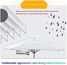QZQHNYJ Sun Parasol Umbrella Garden Parasol Wall Mounted Cantilever, Aluminium 7ft / 210cm, Folding, Telescopic, Outdoor Recreation Umbrella for Courtyard/Gar
