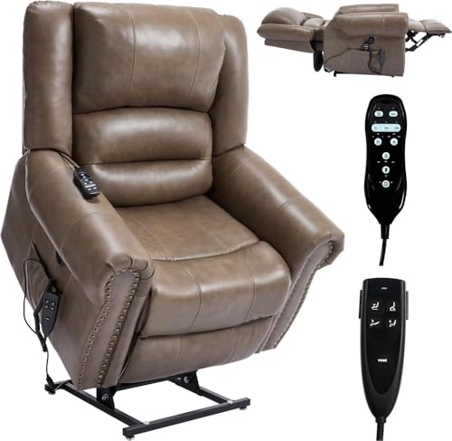 UOPYNE Dual Motor Power Lift Recliner with Heat & Massage, USB Ports