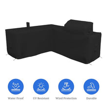Covers & all Outdoor Kitchen Island Cover, Customize Left Right & Straight Shapes,12 Oz Waterproof UV & Weather Resistant Patio BBQ Grill Island protector with Handles Air Vents (Black)