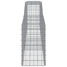 Arched Gabion Baskets 2 pcs 157.5"x19.7"x31.5"/39.4" Galvanized Iron White Black