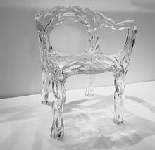 ESRADA Modern Light Luxury Transparent Chair Living Room Back Chair Dining Chair Stool D