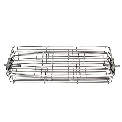 Stainless Steel Skewers Oven Rotate Cage Roast Fish Shrimp Meat Shelf Baking Tool (Size : Small) (Big)