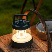 GLOWZE Portable Table LightCamping Lamp with Tripod 8000mAh Battery, 10 Dimmable Modes, IP65 Waterproof for Office Camp