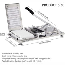 JYXYXSCP Barbecue Skewers Meat Skewer Maker, BBQ Kebab, 10 Holes Stainless Steel Meat String Skewer Machine