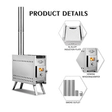 BINBINNIAO Folding Wood-Fired Sauna Stove for Outdoor Camping Tent Heater and Indoor Saunaroom for Home Spa