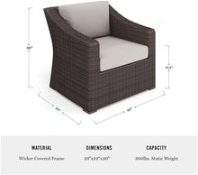 Martha Stewart Bedford Indoor/Outdoor Patio Accent Chair, Brown