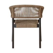 Armen Livin Doris Outdoor Patio Dining Chair in Dark Eucalyptus Wood with Truffle Rope - Set of 2