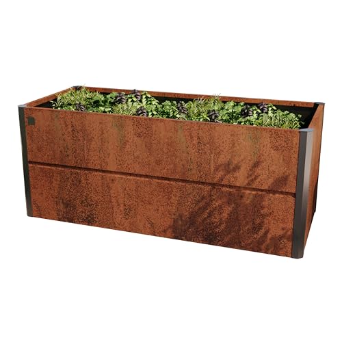 GFP PRIMEYARD NELE 2.5 ft Tall Raised Garden Bed, 2.8'Wx6.6'L, Corten Steel