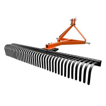 Garvee 6 FT Landscape Rake for Tractors,3 Point Rock Rake with Steel Tines