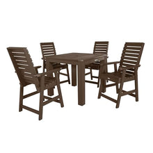 highwood 5-Piece Weatherly Square Counter Height Dining Set, 42 by 42-Inch, Weathered Acorn